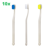 10x kempii Bambuplast Zahnbürste für Erwachsene