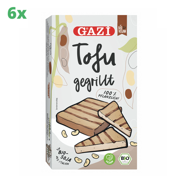 6x GAZi Vegan Bio Tofu gegrillt 200 g