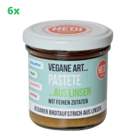 6x HEDI Vegane Art Pastete aus Linsen 140 g