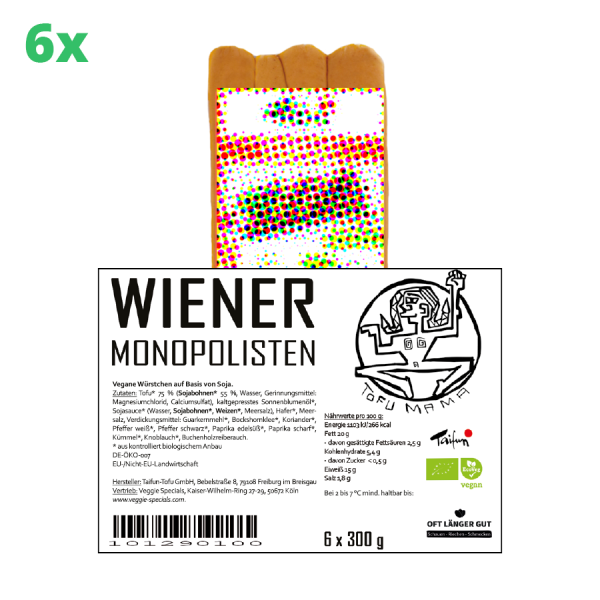 6x TOFU MAMA Wiener Monopolisten 300 g