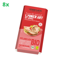 8 x Veggyness Veganer Bio-Aufschnitt Lyoner Art mit...