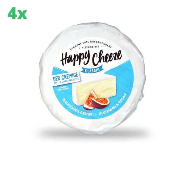 4x Happy Cheeze Der Cremige Camembert-Alternative, BIO, 150g MHD 07.08.24