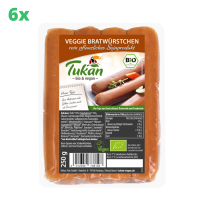 6x Tukan Veggie Bratwürstchen 250 g