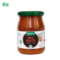 6x Blattfrisch Bio-BBQ Sauce (Pfandglas) 250 ml