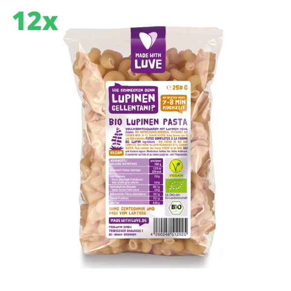 12x Made with LUVE Lupinen Cellentani 250 g