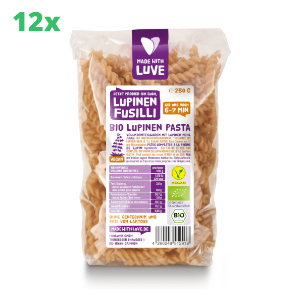 12x Made with LUVE Lupinen Fusilli 250 g